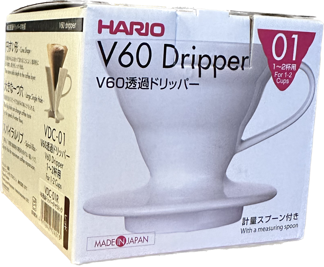 Hario Coffee Dripper V60 01 Ceramic Red Kaffeefilter